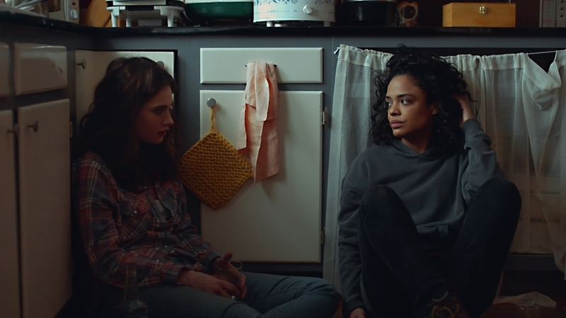 Tessa Thompson (right) in scene from Little Woods